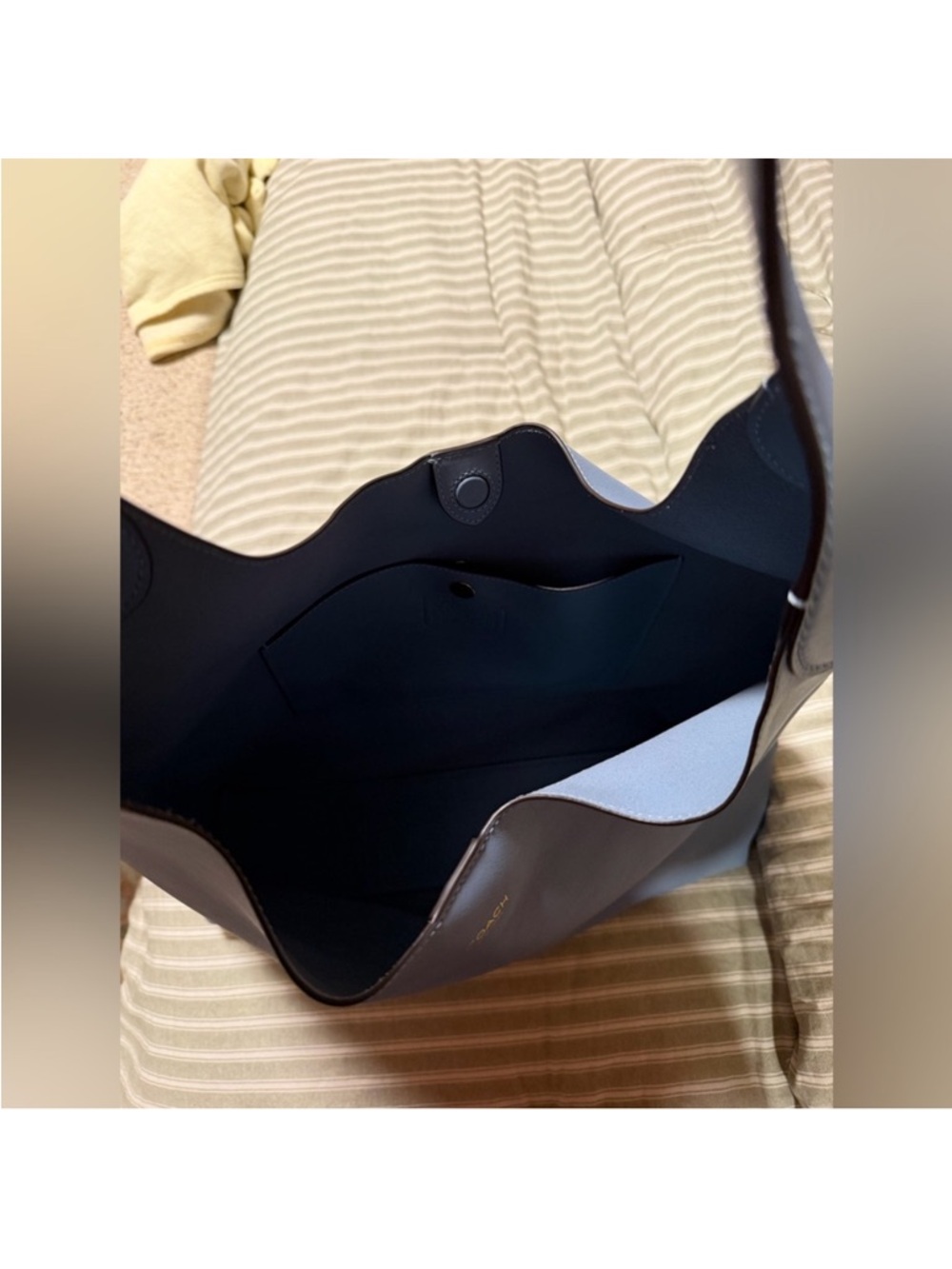 Coach Brooklyn 39 Light Blue Leather Shoulder Bag - Picture 11 of 11